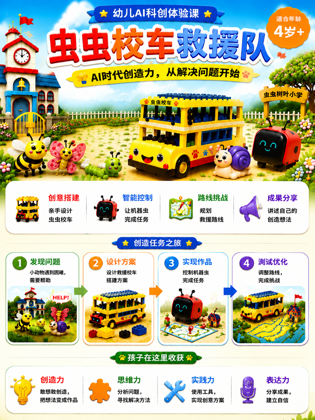 C2 · 冒险营地 · 虫虫校车救援队丰富版海报